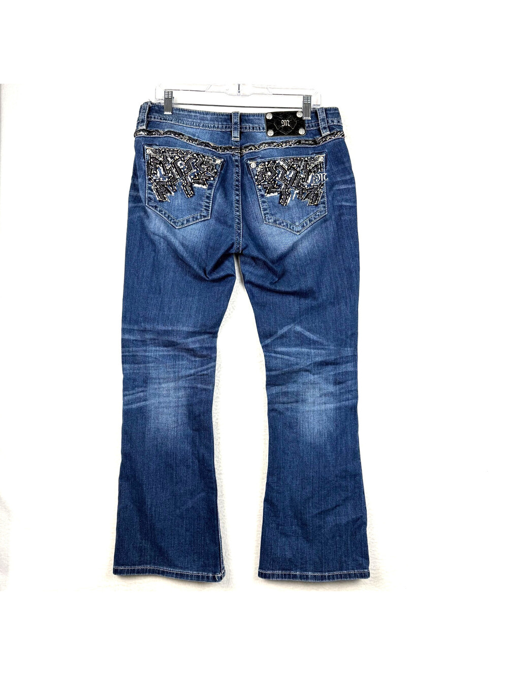 Miss Me Womens 31x30 Signature Boot Cut Embroidered Pocket Sequin Y2K